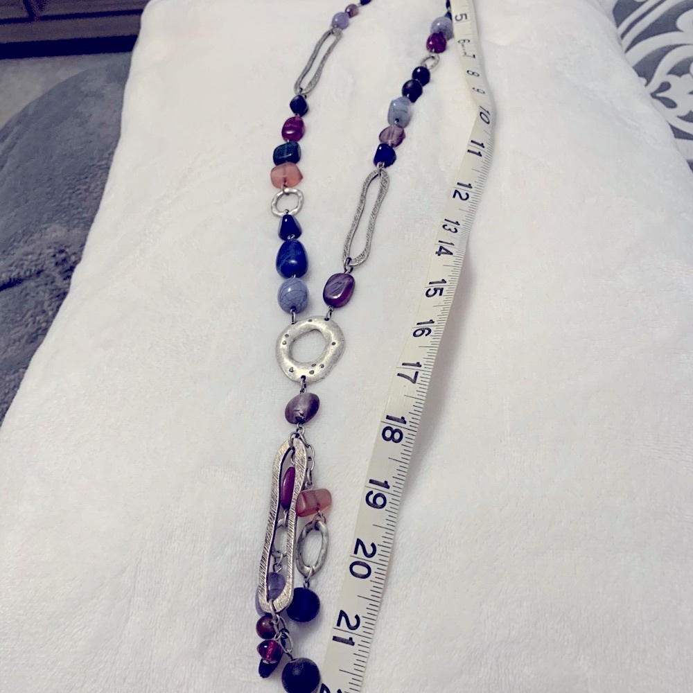 Cold water creek necklace. Beads and metal - Picture 2 of 8